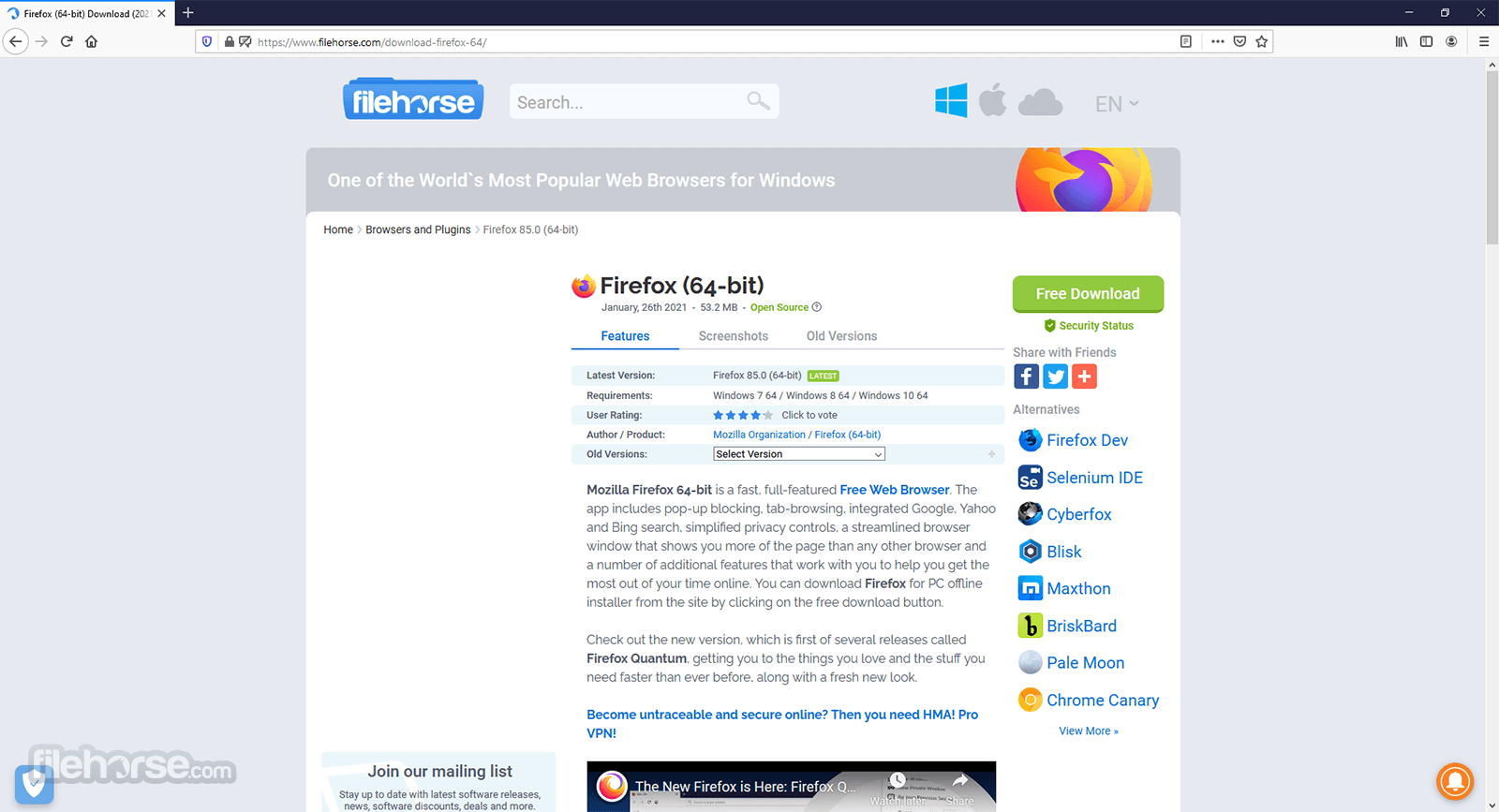 Mozilla Firefox 2025